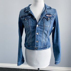 Hudson Classic Wash Distressed Jean Jacket (XL)